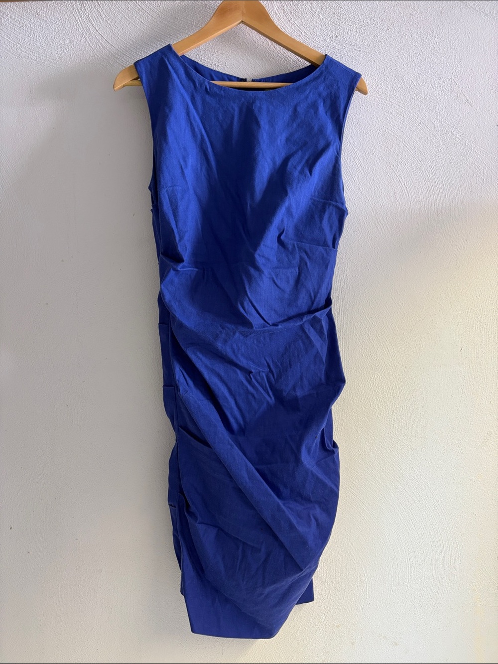 Nicole Miller Cobalt Blue Sleeveless Midi Dress
